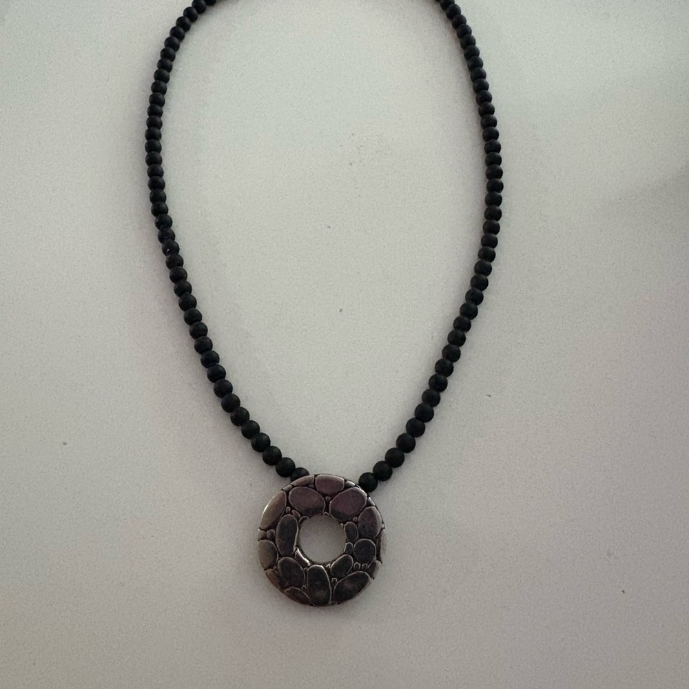 John Hardy Sterling Kali Open Circle Pendant Necklace